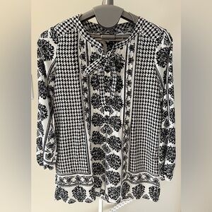 Lands’ End Pattern Satin Blouse